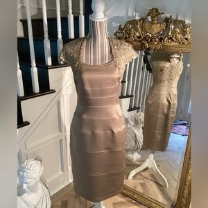 Talbots taupe dress